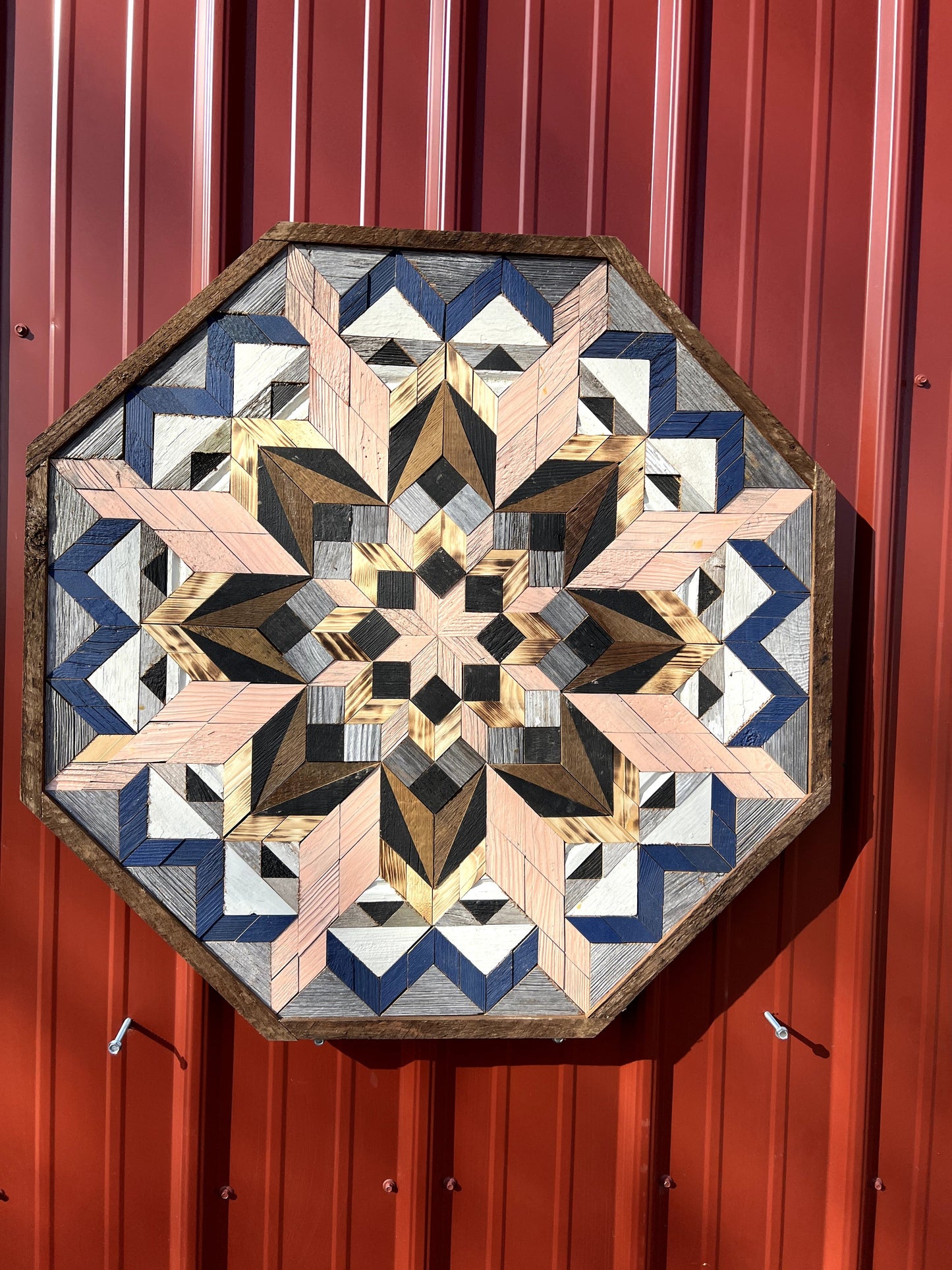 Large Amish Handmade Barn Quilt Wall Art – Reclaimed Wood, Multiple Sizes