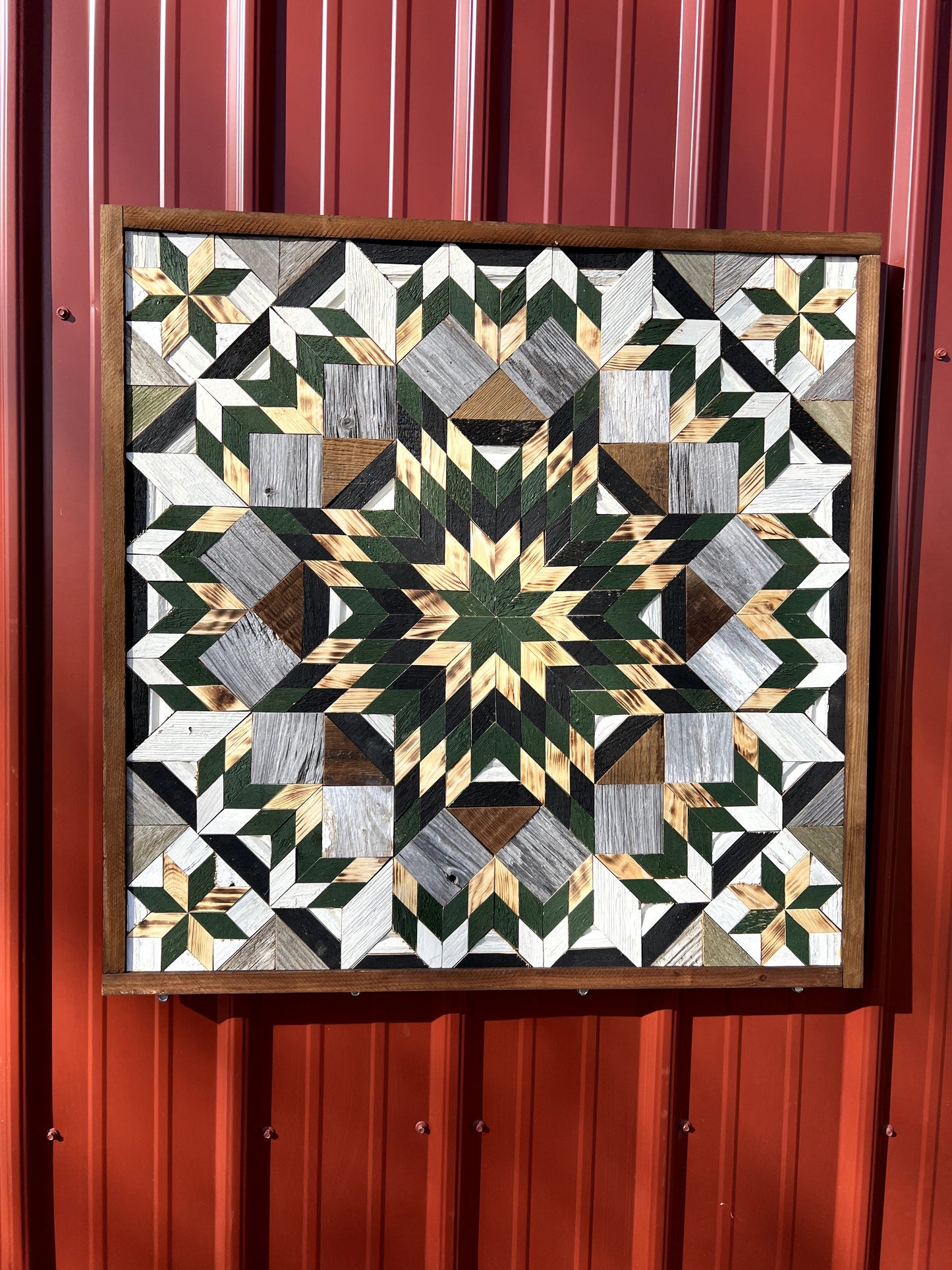 Large Amish Handmade Barn Quilt Wall Art – Reclaimed Wood, Multiple Sizes
