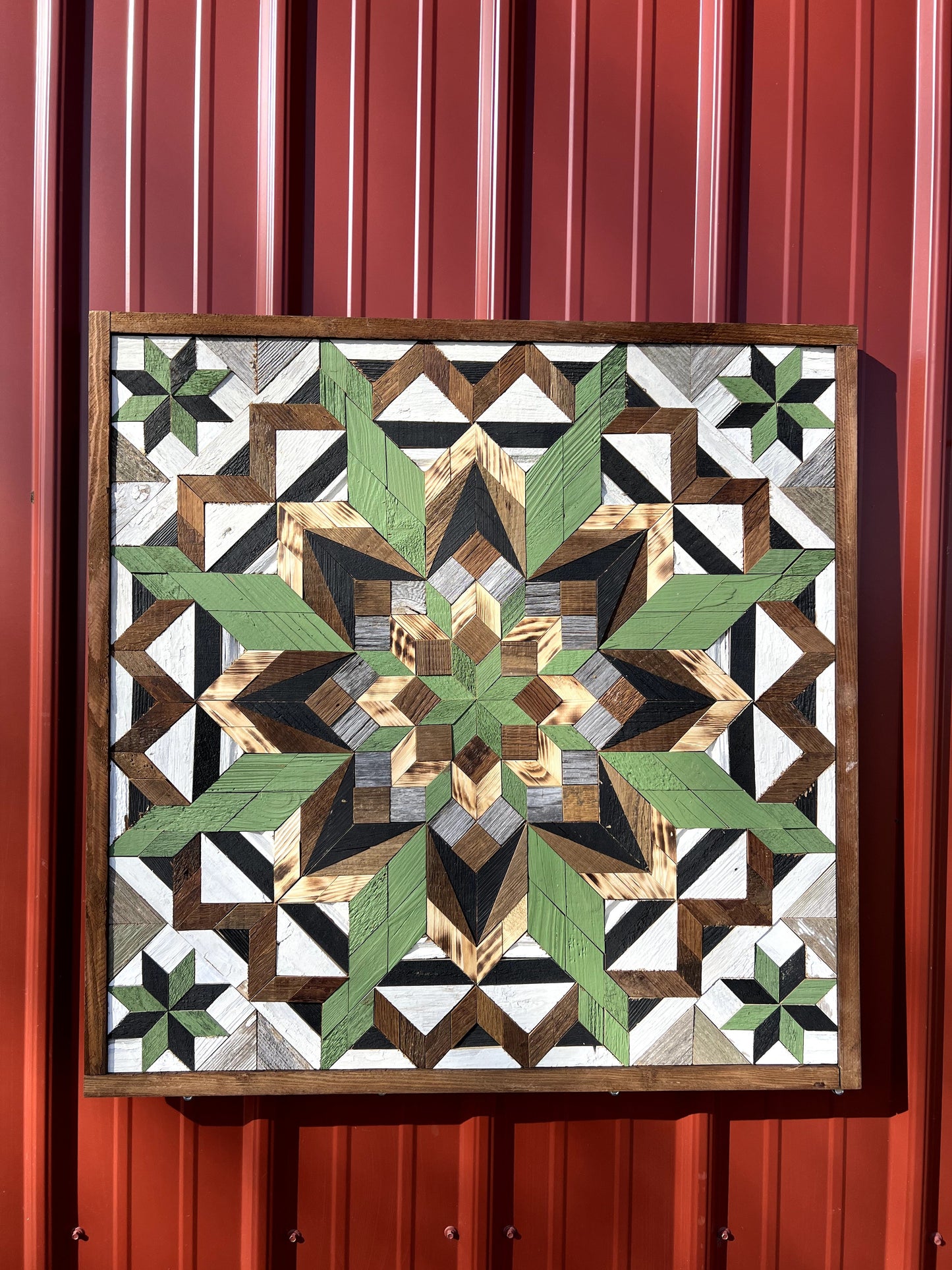 Large Amish Handmade Barn Quilt Wall Art – Reclaimed Wood, Multiple Sizes