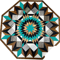 Amish Handmade Barn Quilt Wall Art – Reclaimed Barn Wood – 30.5” x 30.5” - Octagon