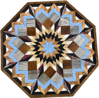 Amish Handmade Barn Quilt Wall Art – Reclaimed Barn Wood – 30.5” x 30.5” - Octagon