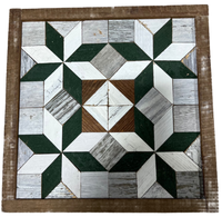 Amish Handmade Barn Quilt Wall Art – Reclaimed Barn Wood – 10.5” x 10.5”