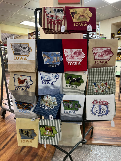 Locally Embroidered Iowa Dish Towel – Made in Lamoni
