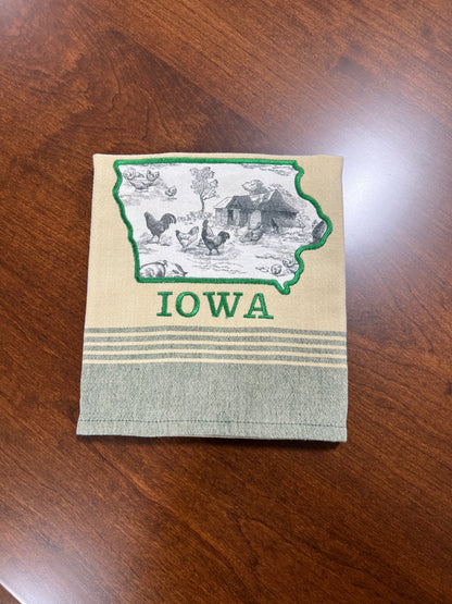 Locally Embroidered Iowa Dish Towel – Made in Lamoni
