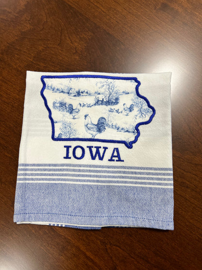 Locally Embroidered Iowa Dish Towel – Made in Lamoni