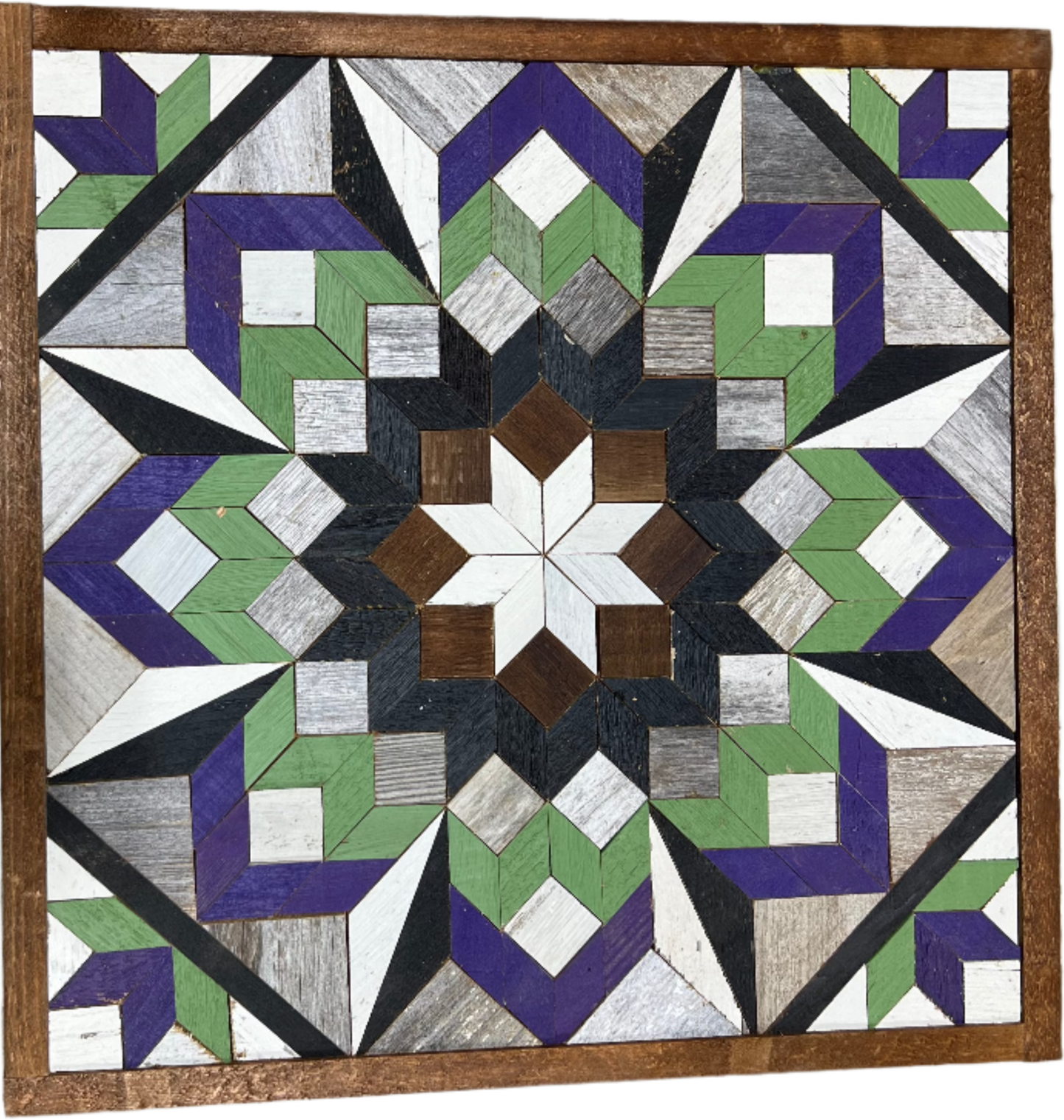 Amish Handmade Barn Quilt - Square (20.75 in x 20.75 in x 1 in)