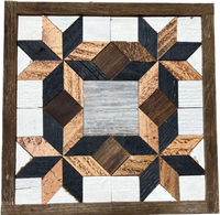 Amish Handmade Barn Quilt Wall Art – Reclaimed Barn Wood – 10.5” x 10.5”