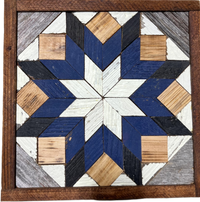 Amish Handmade Barn Quilt Wall Art – Reclaimed Barn Wood – 10.5” x 10.5”