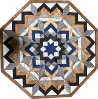 Amish Handmade Barn Quilt Wall Art – Reclaimed Barn Wood – 30.5” x 30.5” - Octagon