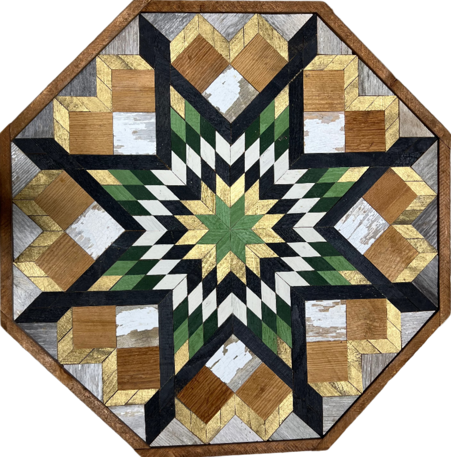Amish Handmade Barn Quilt - Octagon (30.5 in x 30.5 in x 1 in)