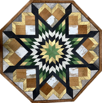 Amish Handmade Barn Quilt Wall Art – Reclaimed Barn Wood – 30.5” x 30.5” - Octagon