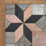 Amish Barn Quilt Wall Art, 10.5 x 10.5  Copper and Black Stars