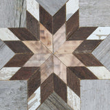 Amish Barn Quilt Wall Art, 2 by 2 Octagon: White and Gray Flower