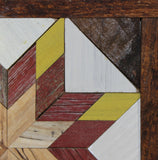 Amish Barn Quilt Wall Art, 10.5 x 10.5 Red and Yellow Star
