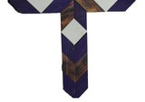 Amish Barn Quilt Wall Art, small cross: Purple and White