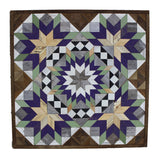 Amish Barn Quilt Wall Art, 3 by 3 Large Purple and Green Flowerburst