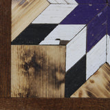 Amish Barn Quilt Wall Art, 10.5 x 10.5  Purple and Black Star