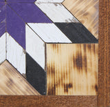 Amish Barn Quilt Wall Art, 10.5 x 10.5  Purple and Black Star