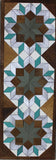 Amish Barn Quilt Wall Art, 30 by 10.5 Sage Green and Silver Flower