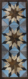 Amish Barn Quilt Wall Art, 30 by 10.5 Teal and Gold Flowers