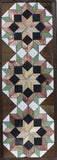 Amish Barn Quilt Wall Art, 30 by 10.5 Green and Copper Flowers