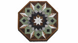 Amish Barn Quilt Wall Art, 2 by 2 Sage an Black Flowerburst