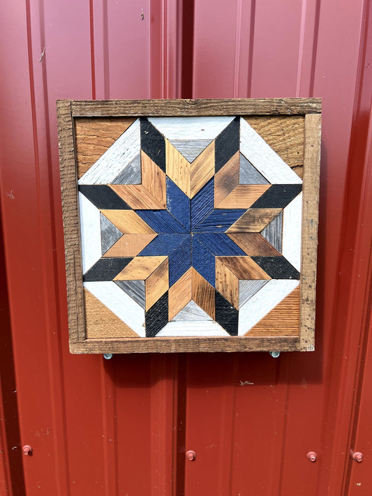 Amish Handmade Barn Quilt - Square (10.5 in x 10.5 in x 1 in)