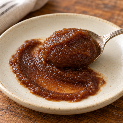 AI-generated serving suggestion: honey apple butter texture.