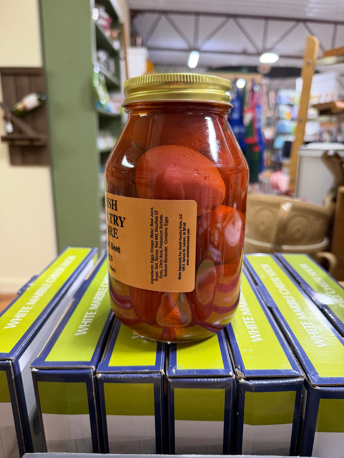Genuine ingredient and nutrition label photograph of Pickled Beet Eggs | Sweet & Tangy | 32 fl oz
