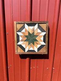 Amish Handmade Barn Quilt Wall Art – Reclaimed Barn Wood – 10.5” x 10.5”