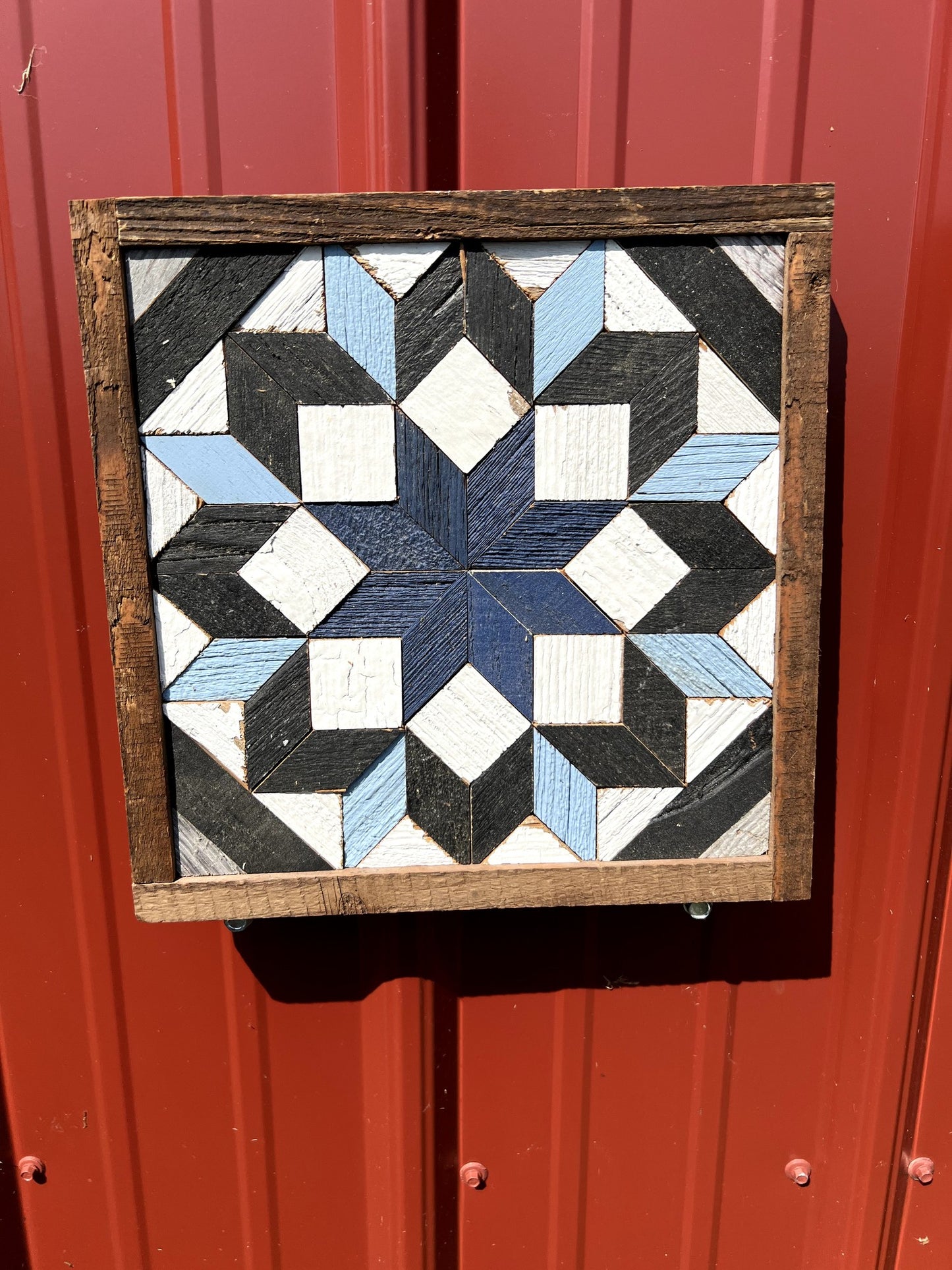 Amish Handmade Barn Quilt - Square (10.5 in x 10.5 in x 1 in)