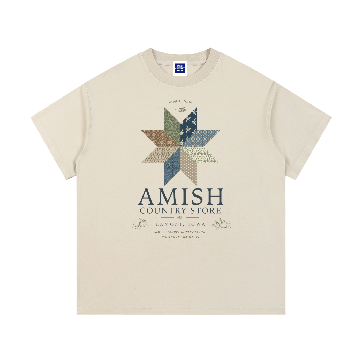 Vintage Wash “Quilt Star” T-Shirt – Amish Country Store