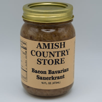 Bacon Bavarian Sauerkraut | Savory Country-Style Kraut | 16 oz