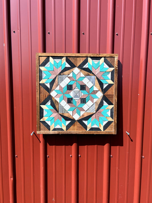 Amish Handmade Barn Quilt - Square (20.75 in x 20.75 in x 1 in)