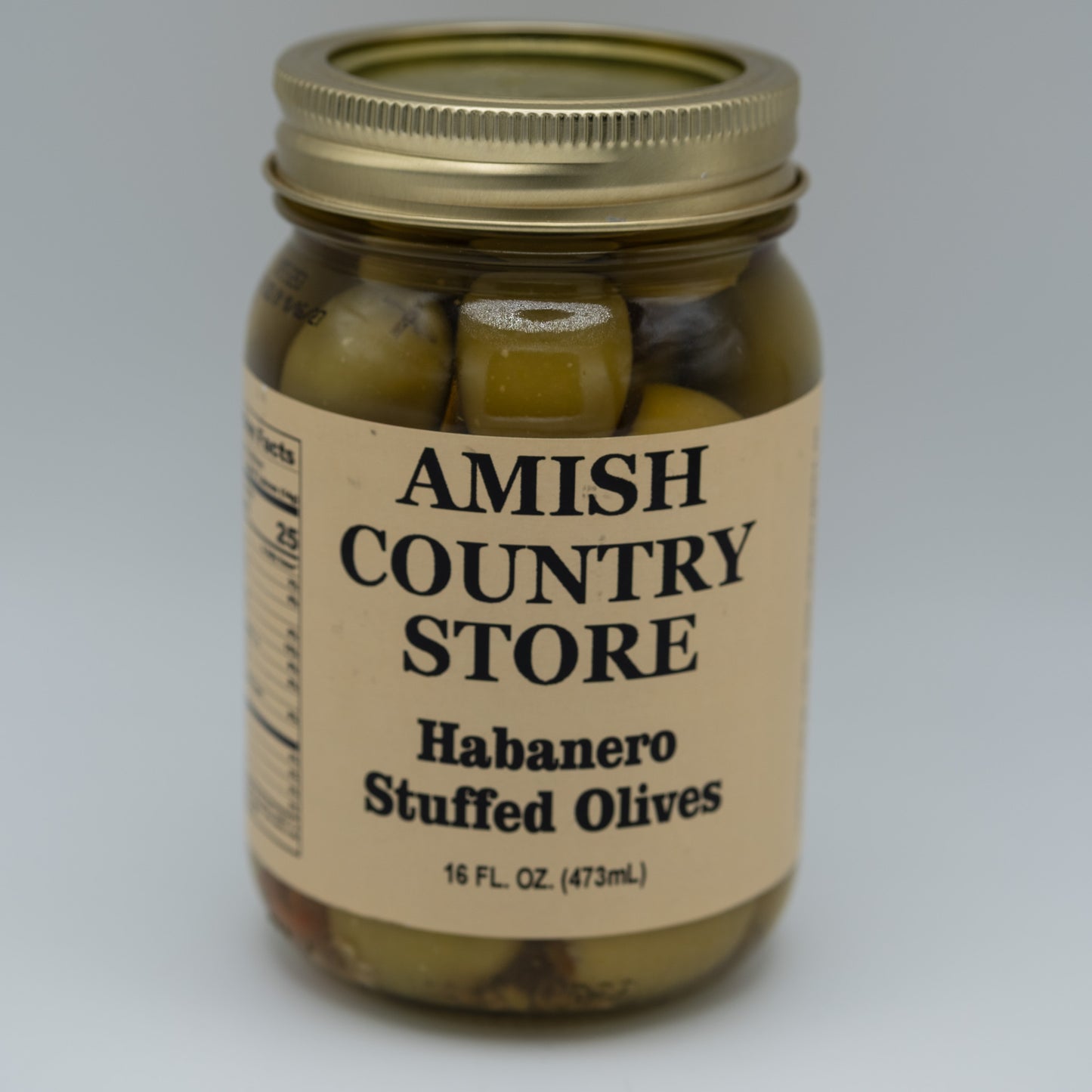 Old-Fashioned Habanero Stuffed Olives (16oz) | Amish Country Store
