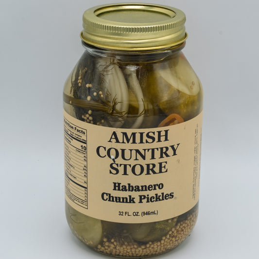 Old-Fashioned Habanero Pickle Chunks (32 oz) | Amish Country Store