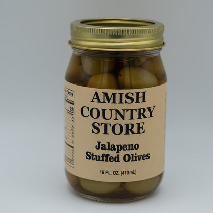 Jalapeno Stuffed Olives | Briny & Spicy Pantry Favorite | 16 oz.