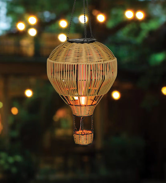 Wicker Hot Air Balloon Solar Lantern – Regal Art & Gift