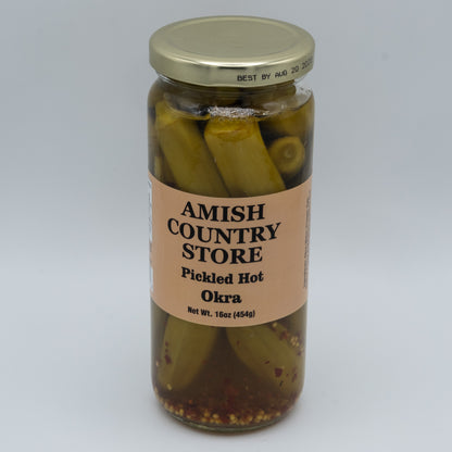 Old-Fashioned Hot Pickled Okra (16oz) | Amish Country Store