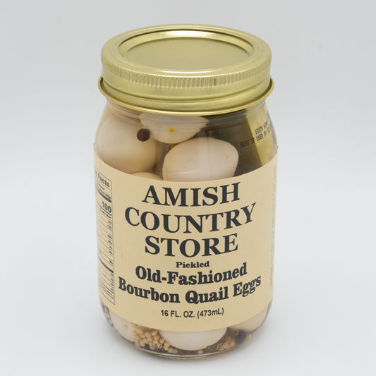 Pickled Old-Fashioned Bourbon Quail Eggs (16 oz) | Amish Country Store