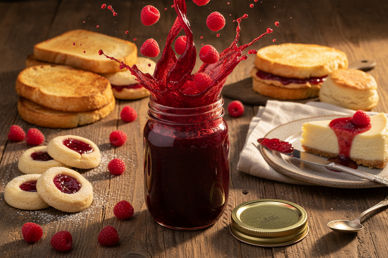 Old Store Raspberry Seedless Jam Old-Fashioned Seedless Red Raspberry Jam | Amish Country Store | 18 oz