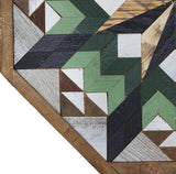 Amish Barn Quilt Wall Art, 2 by 2 Octagon: Sage and Green Star