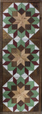 Amish Barn Quilt Wall Art, 30 by 10.5 Green and Red Flowers