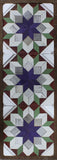 Amish Barn Quilt Wall Art, 30 by 10.5 Green and Purple Flowers