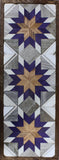 Amish Barn Quilt Wall Art, 30 by 10.5 Purple and White Stars