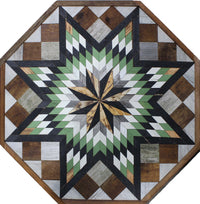 Amish Handmade Barn Quilt Wall Art – Reclaimed Barn Wood – 30.5” x 30.5” - Octagon