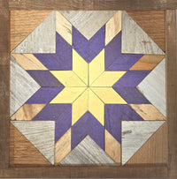 Amish Handmade Barn Quilt Wall Art – Reclaimed Barn Wood – 10.5” x 10.5”