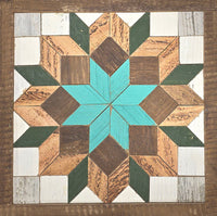 Amish Handmade Barn Quilt Wall Art – Reclaimed Barn Wood – 10.5” x 10.5”