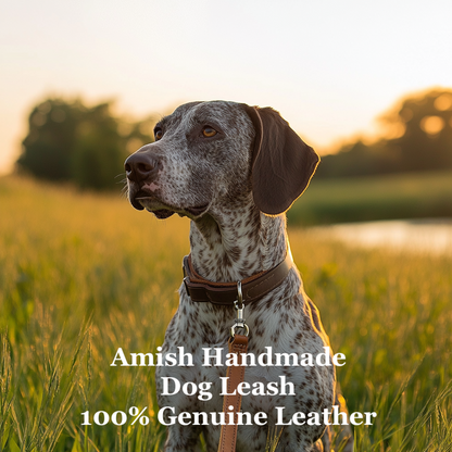 Handmade Amish 100% Genuine Leather Dog Leash