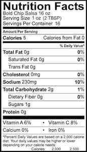 Bold Chip Salsa 16 oz - Amish Country Store- bringing Amish quality into your home.